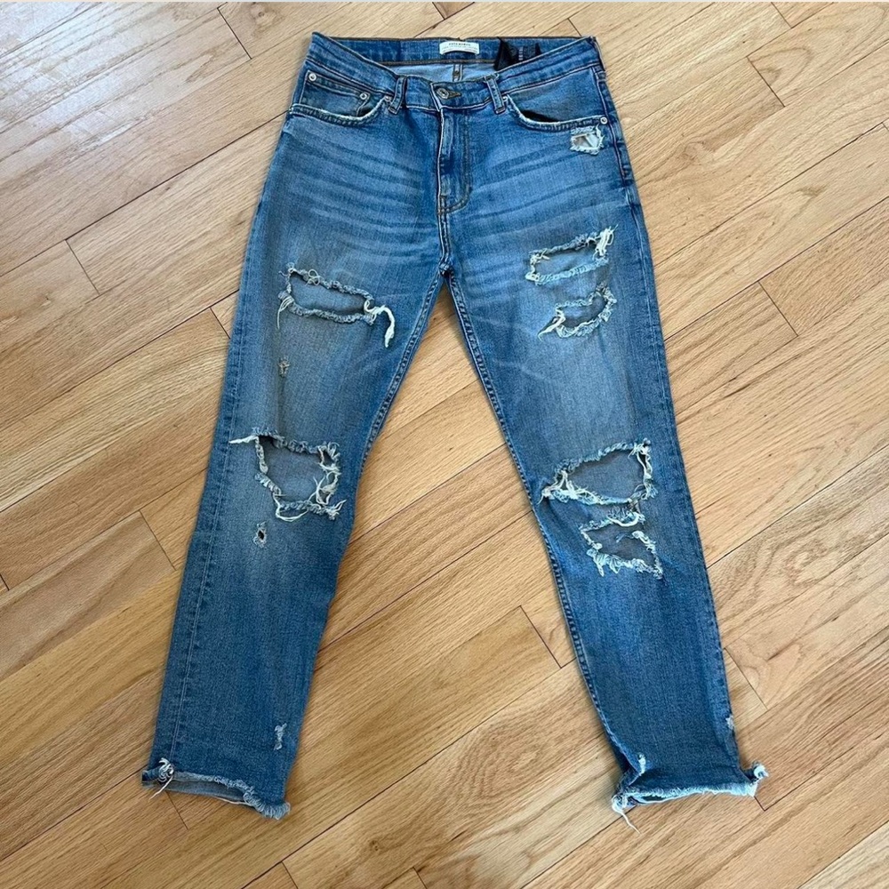 Distressed denim